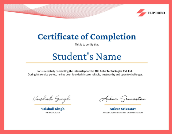 Course completion certificate - data science course pune