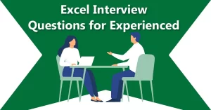 Excel Interview Questions for Experienced