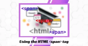 Using the HTML span tag
