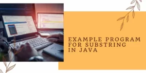 Example Program for Substring in Java