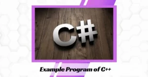 Example Program of C++