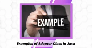 Examples of Adapter Class in Java