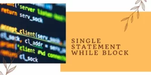 Single statement while block