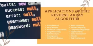 Application of the reverse array algorithm