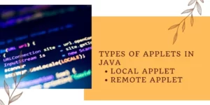 Types of Applets in Java